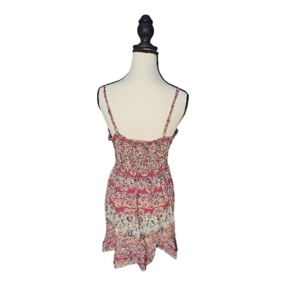 AUW Pink Paisley Smocked Mini Dress - Picture 5 of 7